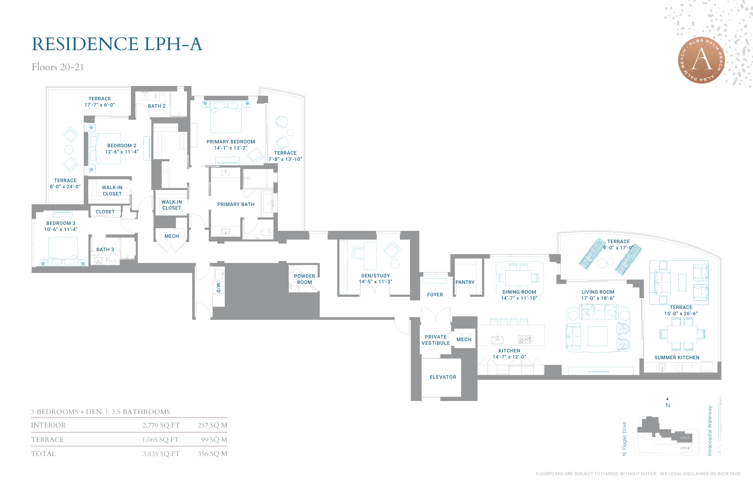 Alba Palm Beach — LPH A-line Floors 20-21