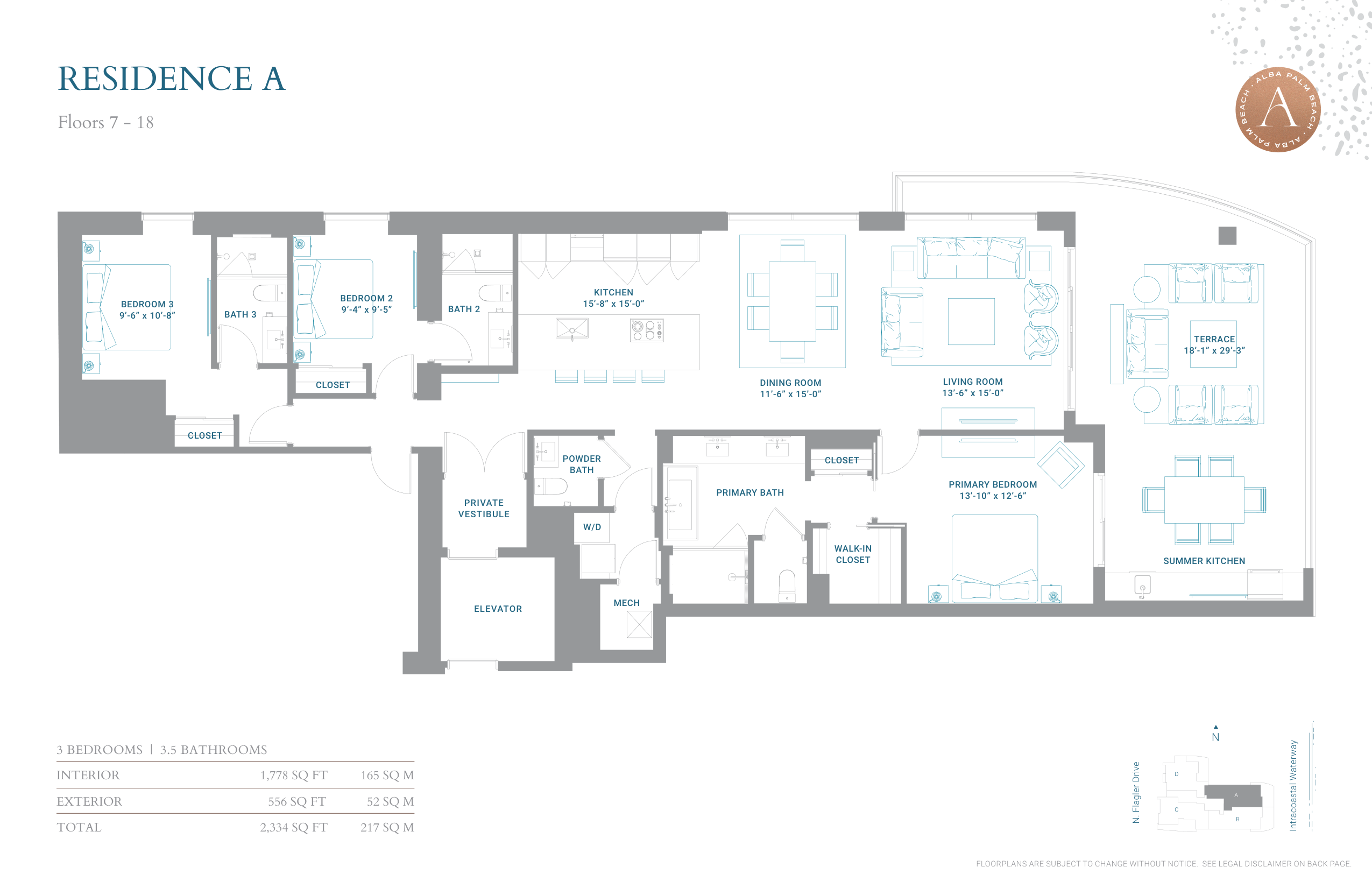Alba Palm Beach — A-Line Floors 7-18
