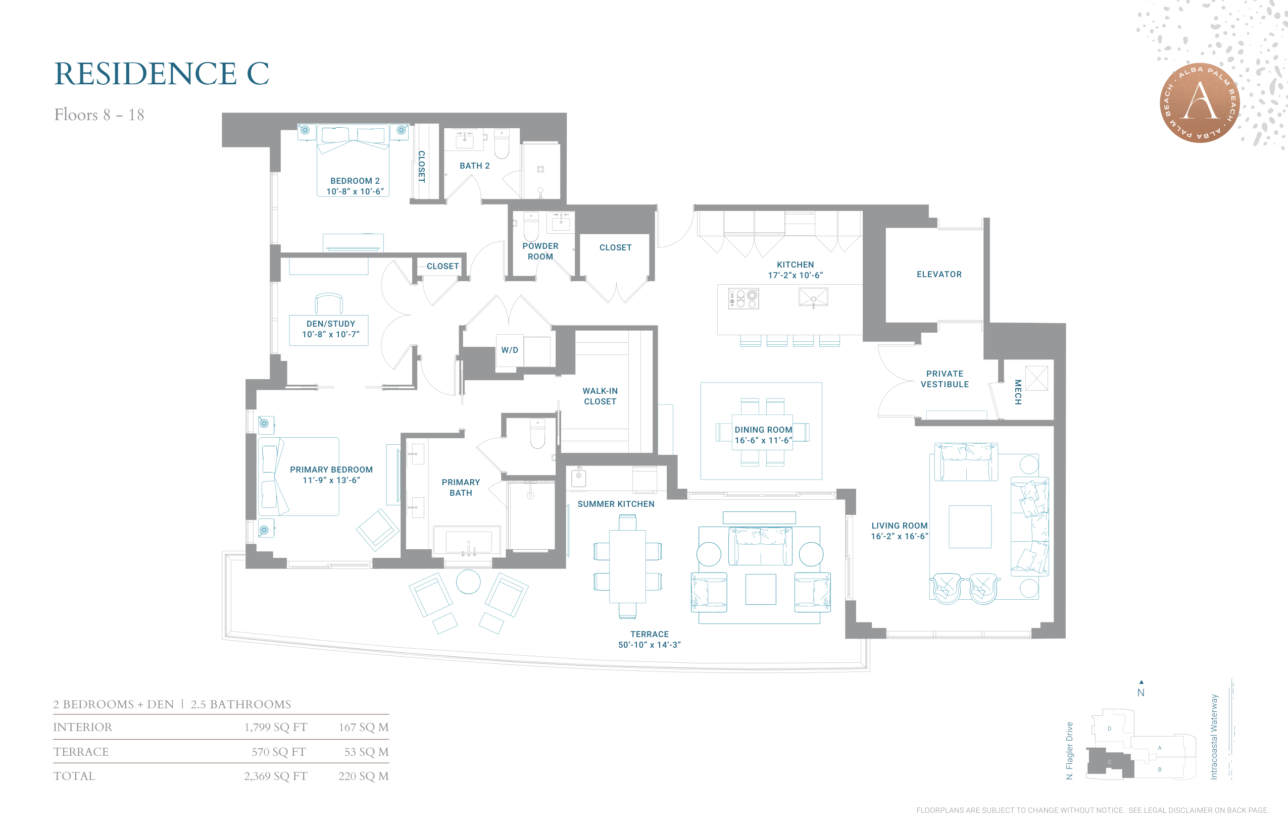Alba Palm Beach — C-Line Floors 8-18
