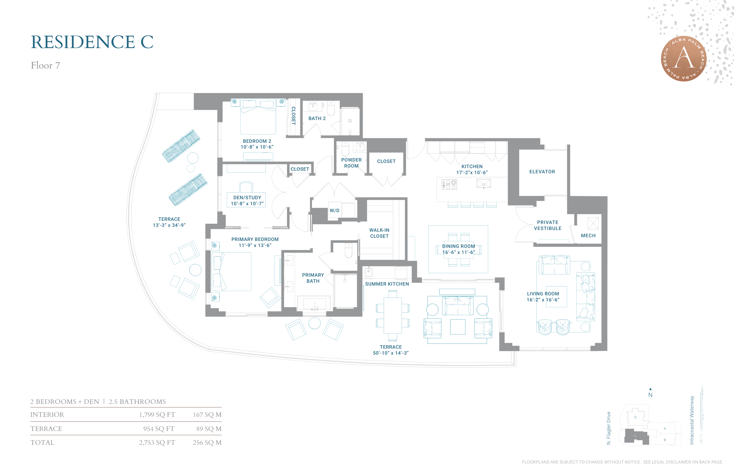 Alba Palm Beach — C-Line Floor 7 ONLY