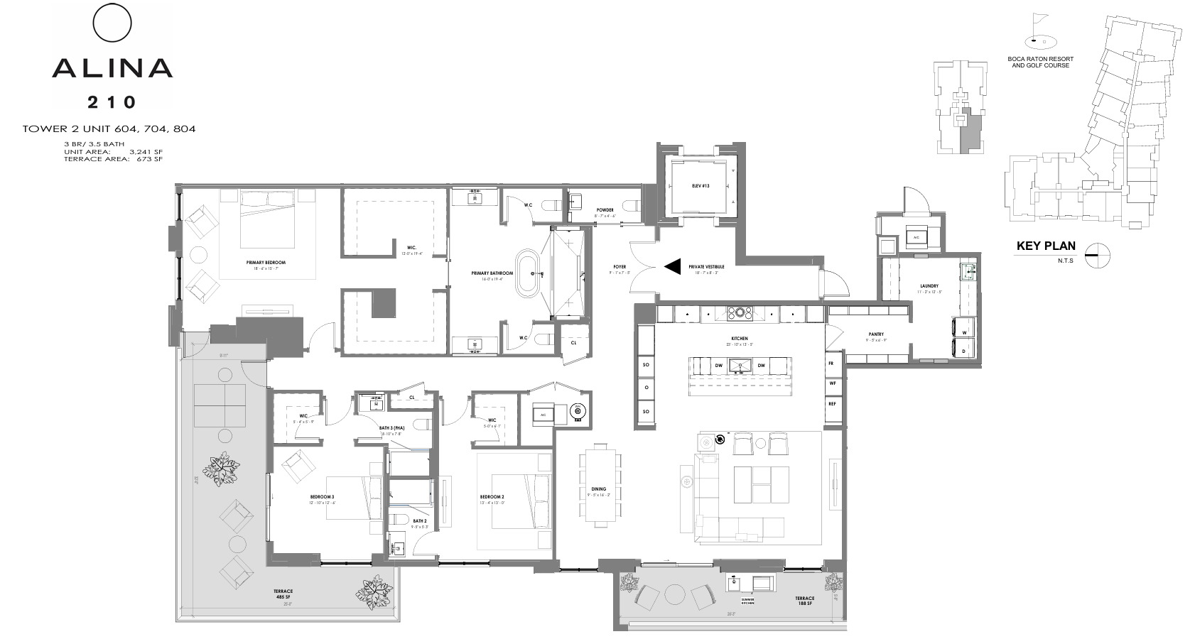 Alina Residences Boca Raton — Three Bedroom