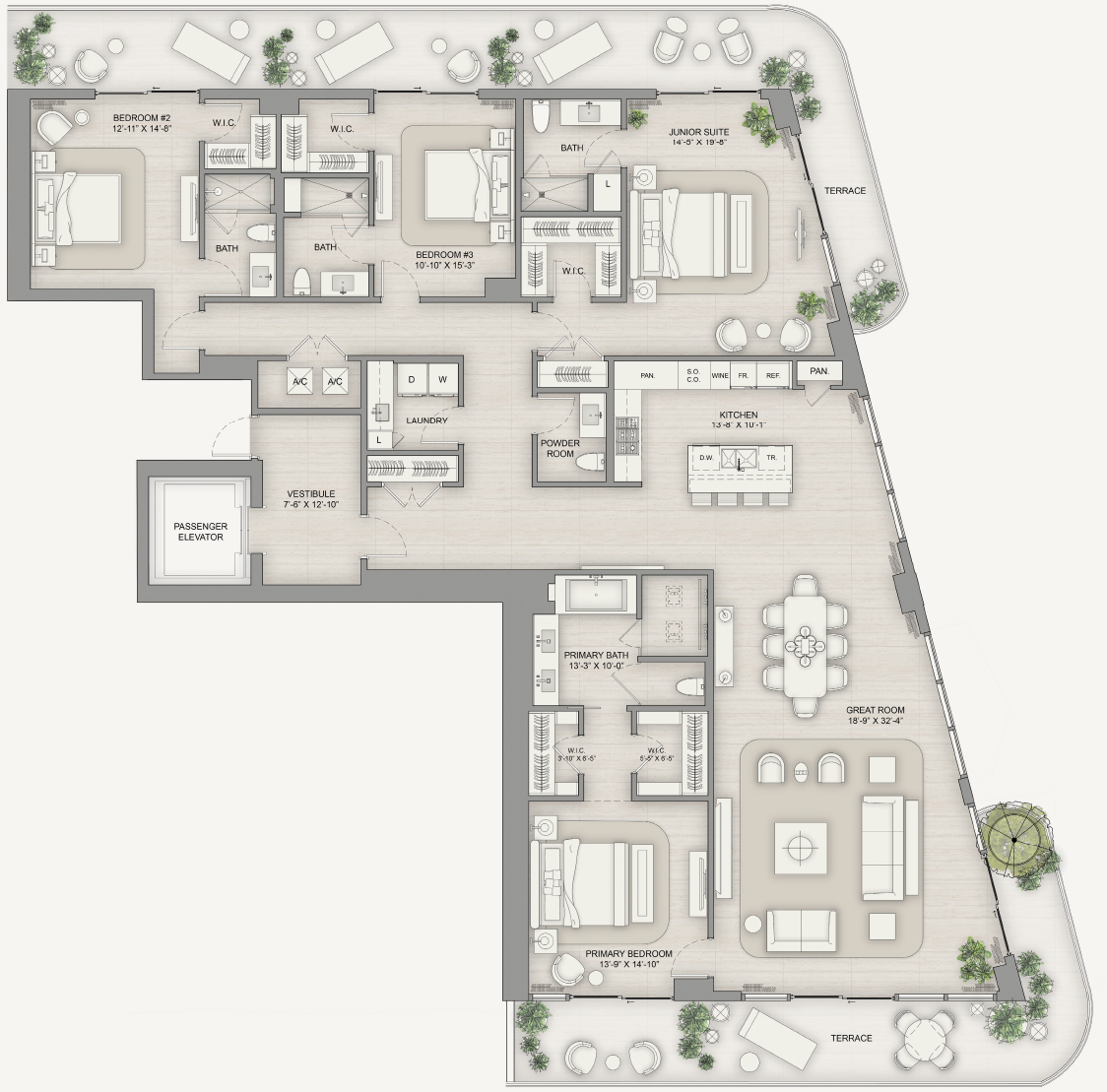 The Ritz-Carlton Residences, West Palm Beach — Four-Bedroom Tower Residences