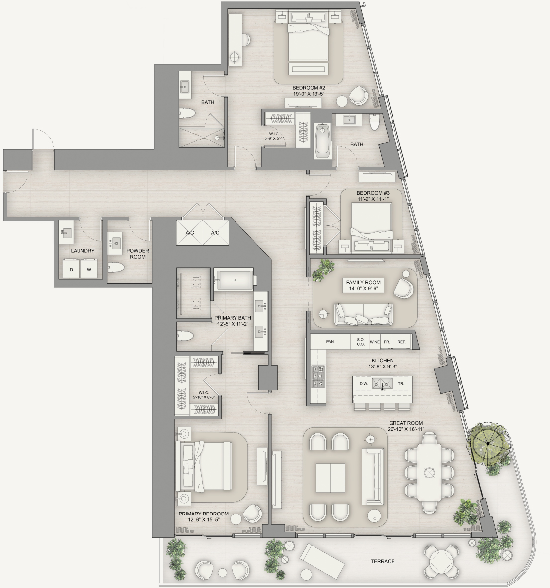 The Ritz-Carlton Residences, West Palm Beach — Lake Home Four-Bedroom Plan