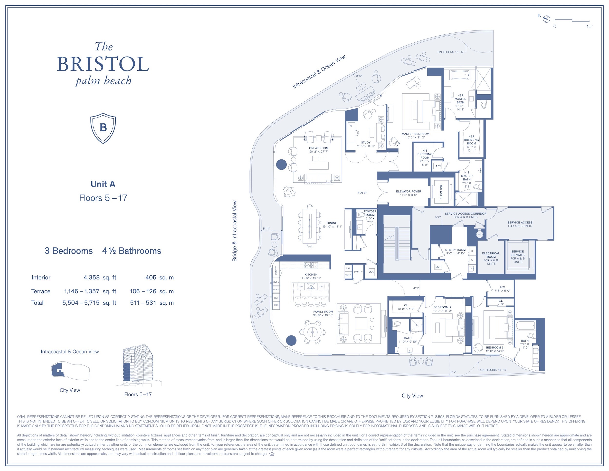 The Bristol — Unit A – Floors 5–17