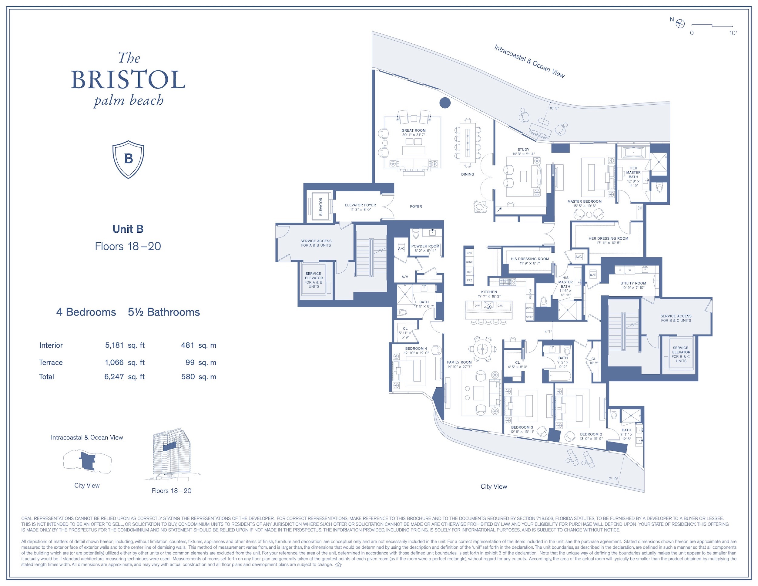 The Bristol — Unit B – Floors 18–20