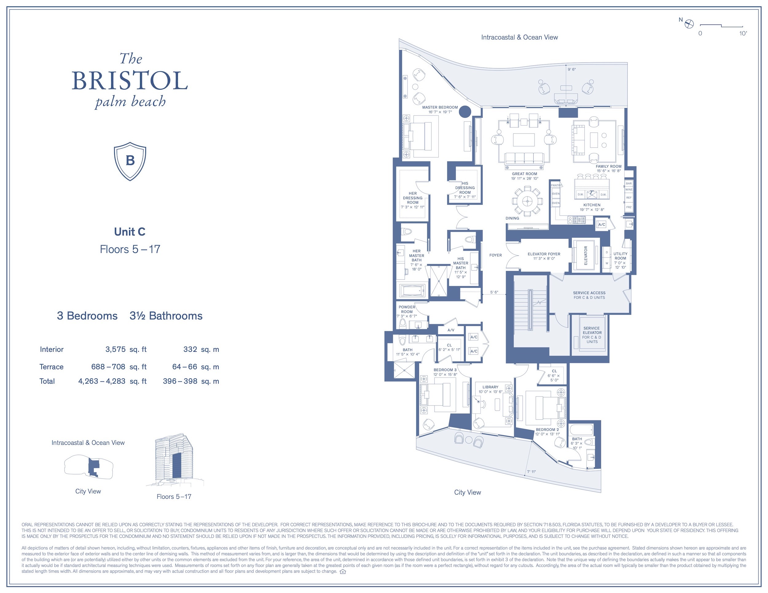 The Bristol — Unit C – Floors 5–17